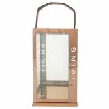 Laantarn Alexandra House Living Kobber Glas Rustfrit stl 18 x 30 x 18 cm #4
