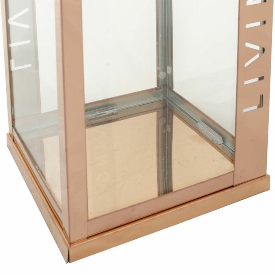 Laantarn Alexandra House Living Kobber Glas Rustfrit stl 18 x 30 x 18 cm #6