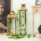 Laantarn Alexandra House Living Kobber Glas Rustfrit stl 29 x 70 x 29 cm #3