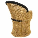 Lnestol Alexandra House Living Sort Natur 46 x 89 x 63 cm #3