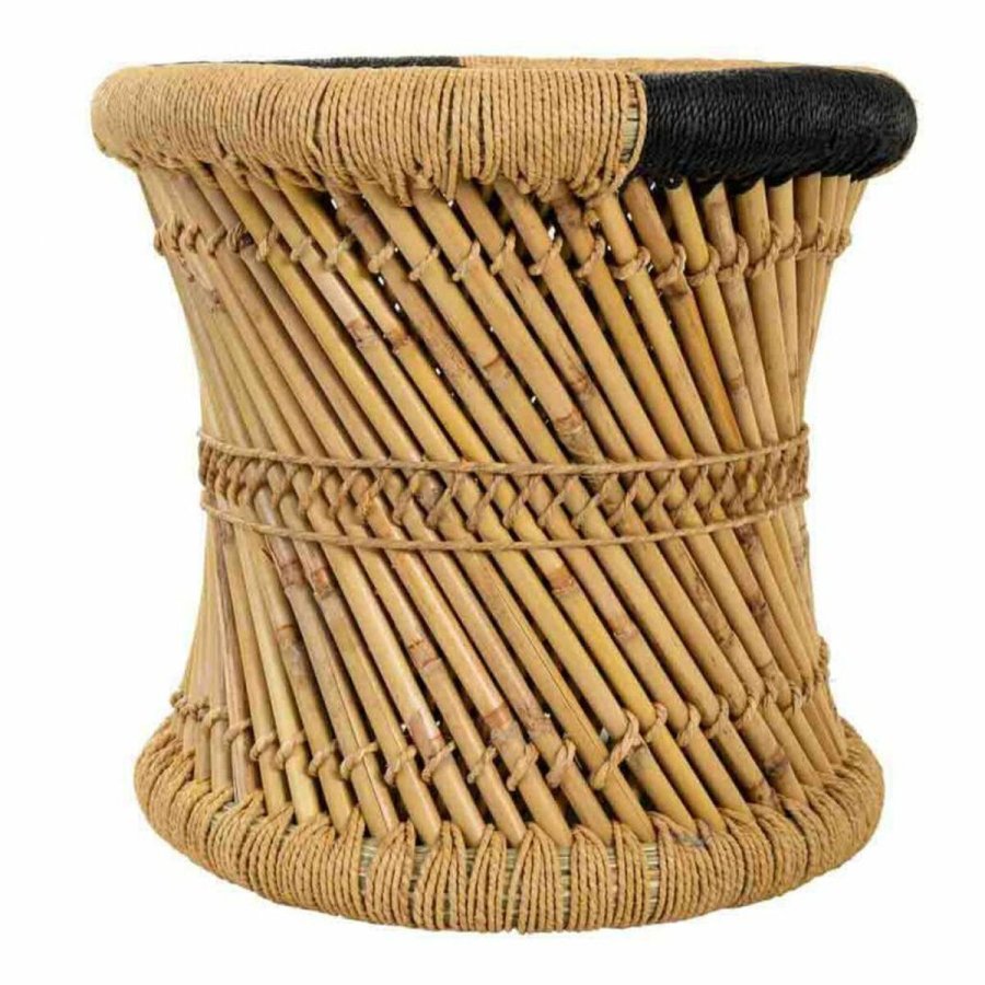 Taburet st Alexandra House Living Sort Natur Bambus Tov 38 x 38 x 38 cm 2 Dele #11