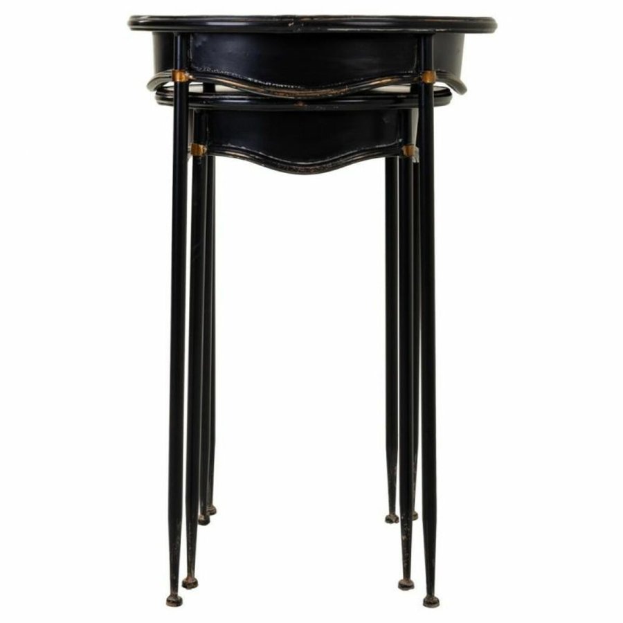 St med 2 borde Alexandra House Living Sort Metal 75 x 75 x 50 cm #4