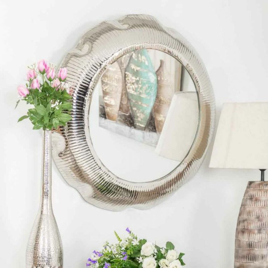 Vgspejl Alexandra House Living Slvfarvet 76 x 11 x 76 cm Cirkler #11