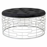 Stol Alexandra House Living Guld Metal Svamp Tr MDF 91 x 47 x 91 cm #1