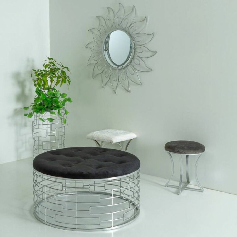 Stol Alexandra House Living Guld Metal Svamp Tr MDF 91 x 47 x 91 cm #6