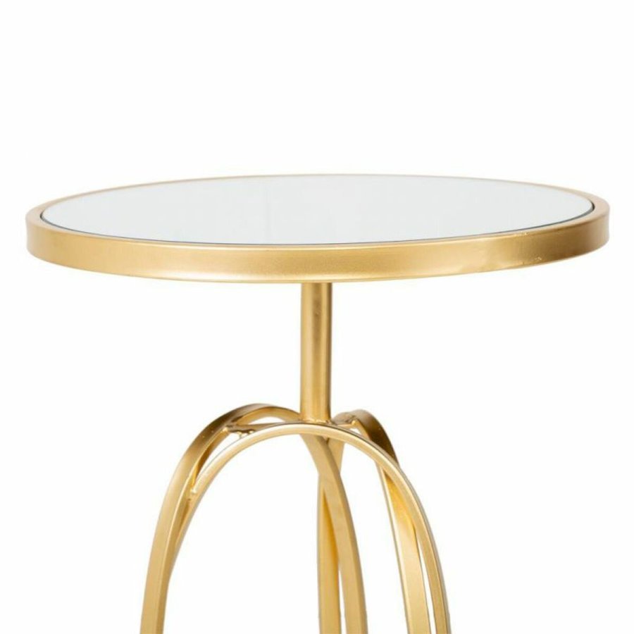 Sofabord Alexandra House Living Guld Glas Tr MDF 35 x 61 x 35 cm #3