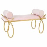 Stol Alexandra House Living Guld Metal Svamp Tr MDF 49 x 53 x 112 cm #1