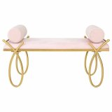 Stol Alexandra House Living Guld Metal Svamp Tr MDF 49 x 53 x 112 cm #11