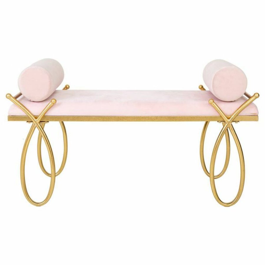 Stol Alexandra House Living Guld Metal Svamp Tr MDF 49 x 53 x 112 cm #11