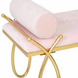 Stol Alexandra House Living Guld Metal Svamp Tr MDF 49 x 53 x 112 cm #16