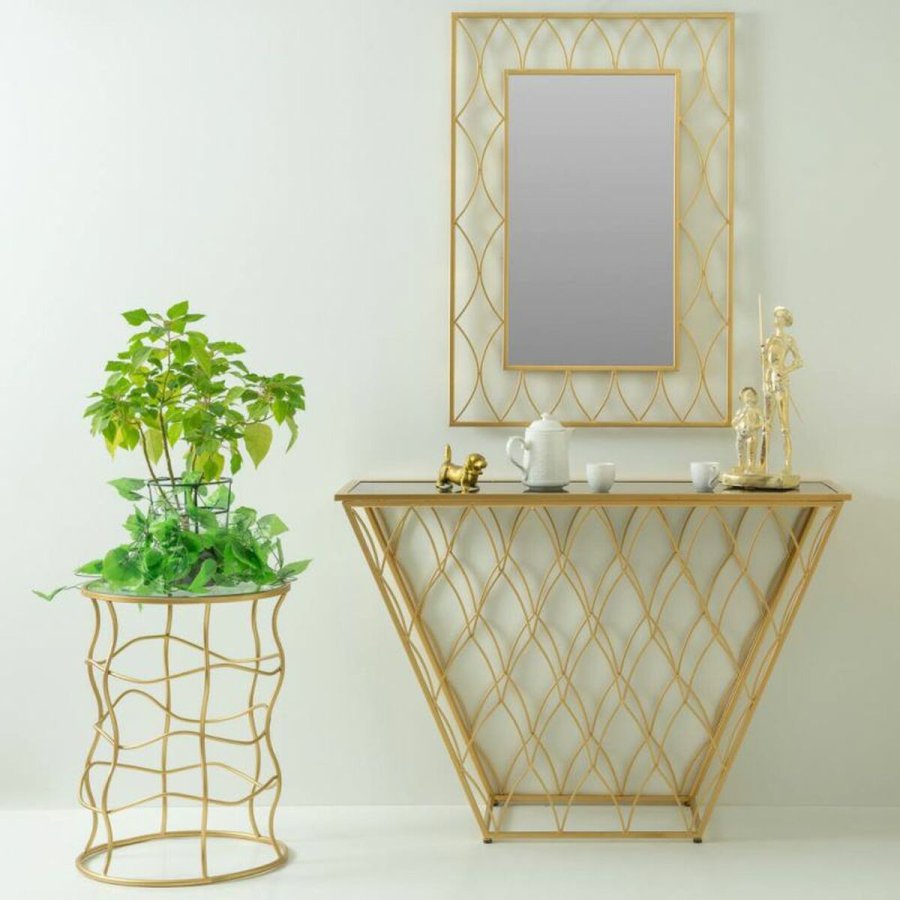 Sofabord Alexandra House Living Guld Metal 46 x 60 x 46 cm #2