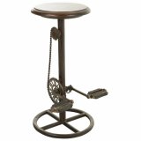 Taburet Alexandra House Living Brun Sort Metal Tr MDF 40 x 73 x 40 cm Pedaler #1
