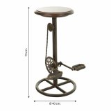 Taburet Alexandra House Living Brun Sort Metal Tr MDF 40 x 73 x 40 cm Pedaler #26