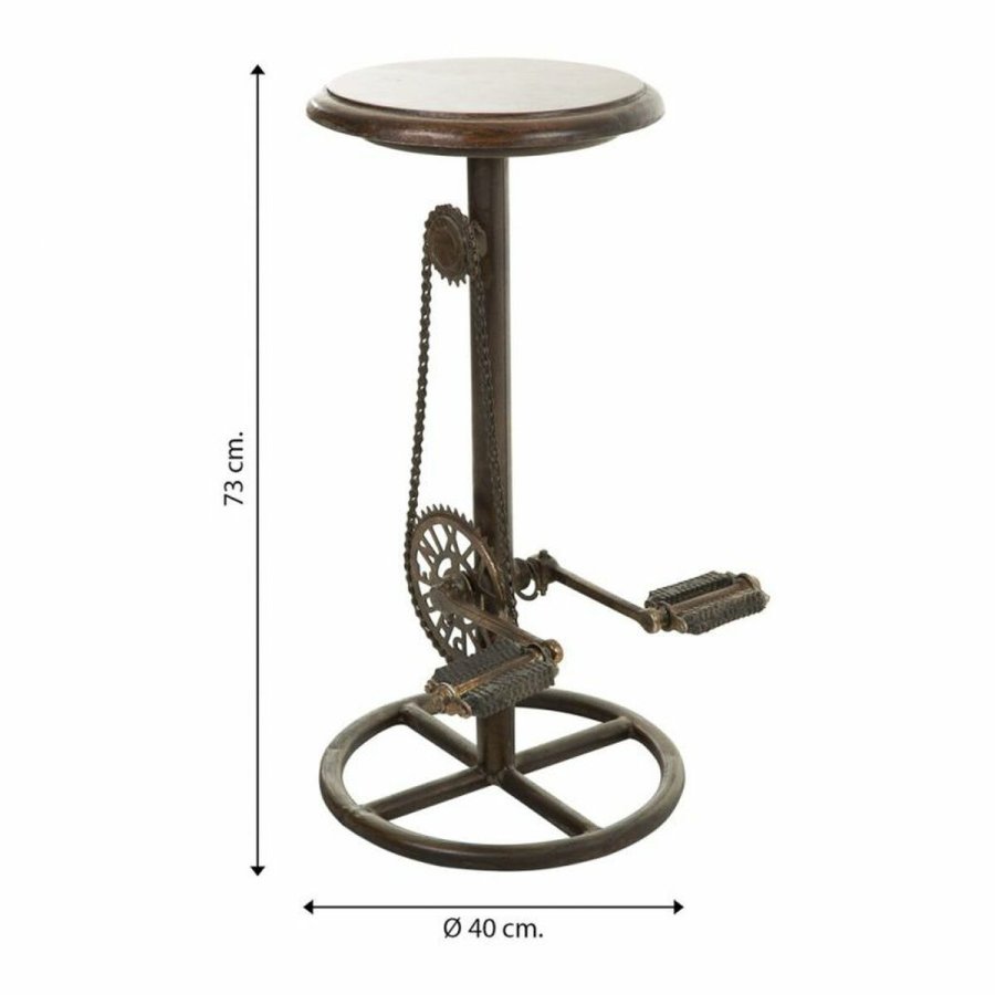 Taburet Alexandra House Living Brun Sort Metal Tr MDF 40 x 73 x 40 cm Pedaler #26