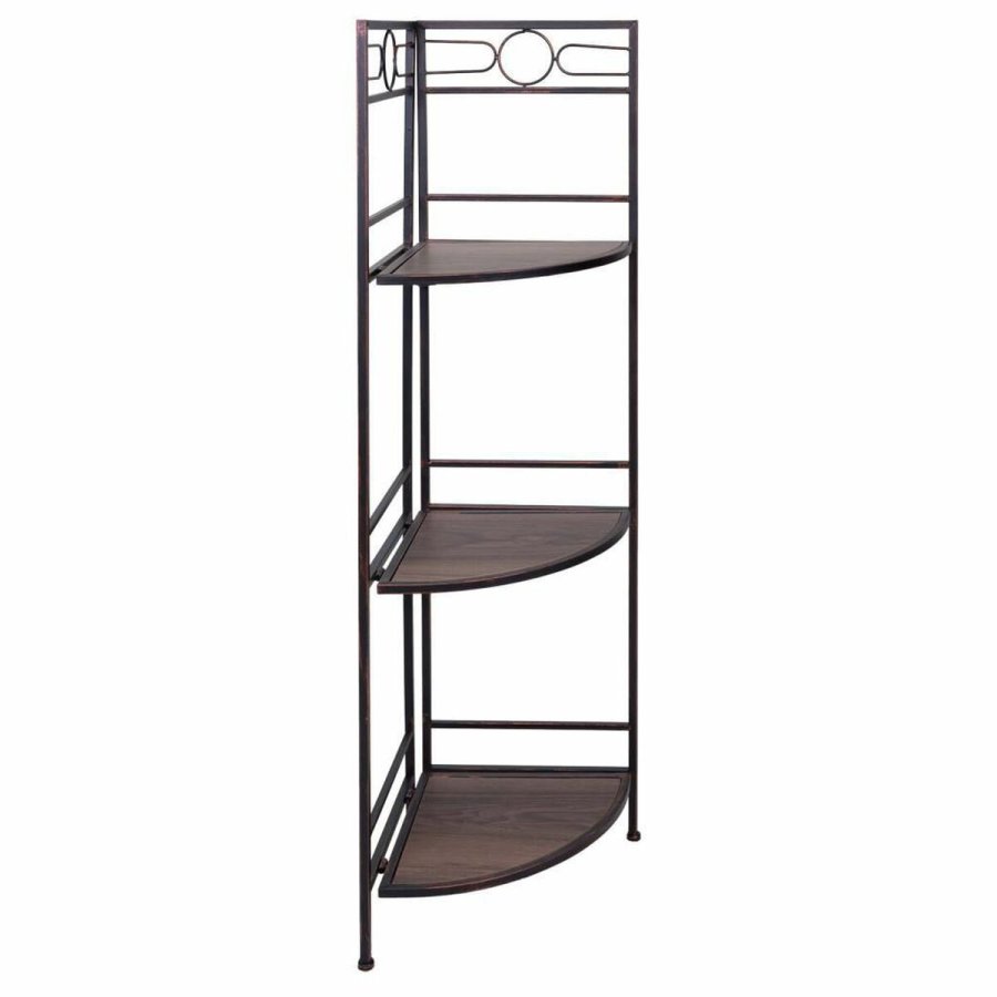 Hjrnembel Alexandra House Living Sort Gylden Metal Tr MDF 36 x 126 x 50 cm #1