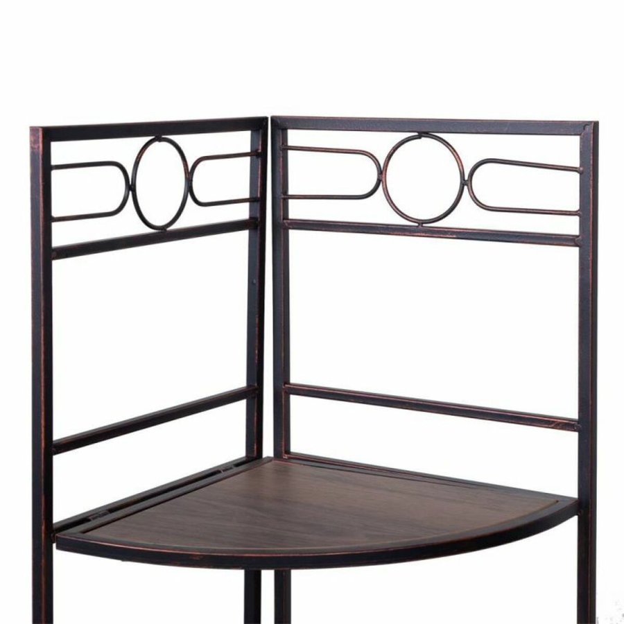 Hjrnembel Alexandra House Living Sort Gylden Metal Tr MDF 36 x 126 x 50 cm #5