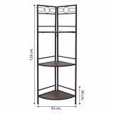 Hjrnembel Alexandra House Living Sort Gylden Metal Tr MDF 36 x 126 x 50 cm #6