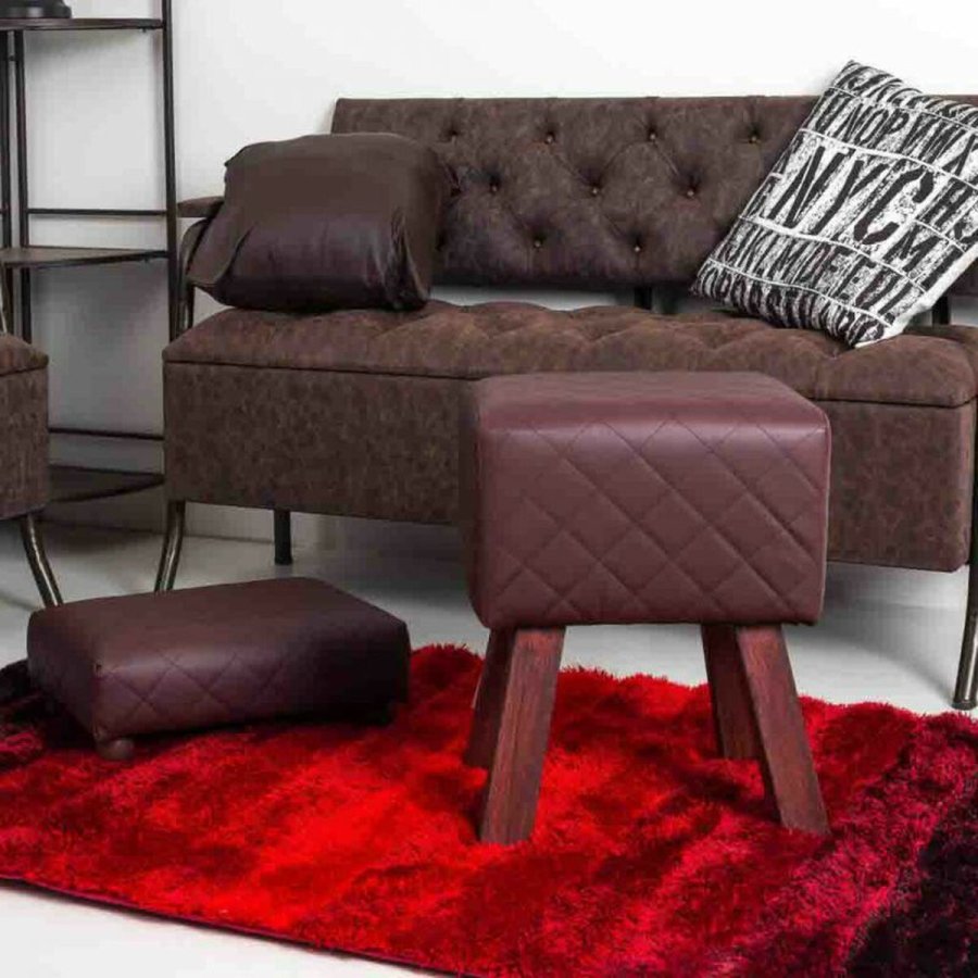 Taburet Alexandra House Living PVC Tr MDF 30 x 47 x 36 cm #6