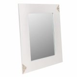 Vgspejl Alexandra House Living Hvid Glas Tr MDF 2 x 90 x 70 cm #1