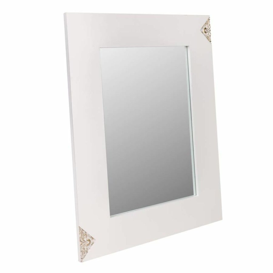Vgspejl Alexandra House Living Hvid Glas Tr MDF 2 x 90 x 70 cm #1