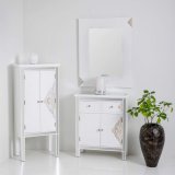 Vgspejl Alexandra House Living Hvid Glas Tr MDF 2 x 90 x 70 cm #6