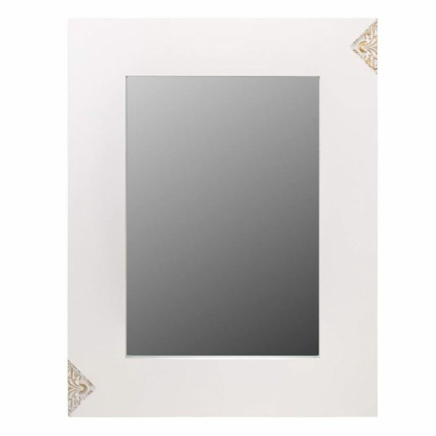 Vgspejl Alexandra House Living Hvid Glas Tr MDF 2 x 90 x 70 cm #11