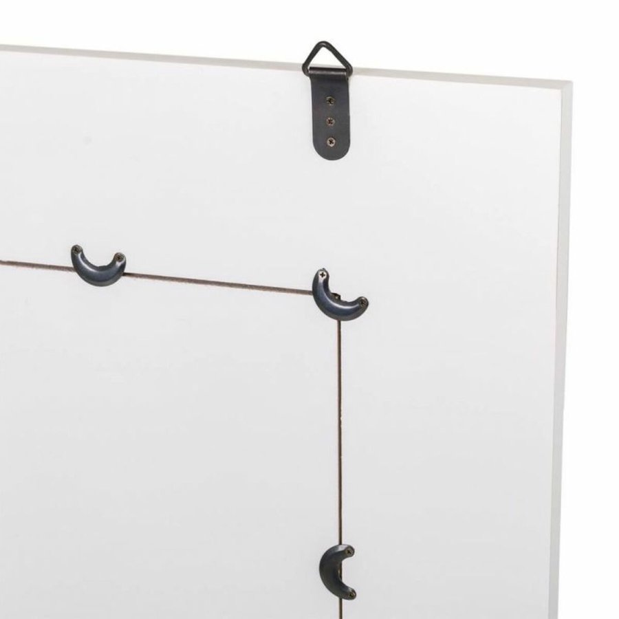 Vgspejl Alexandra House Living Hvid Glas Tr MDF 2 x 90 x 70 cm #21