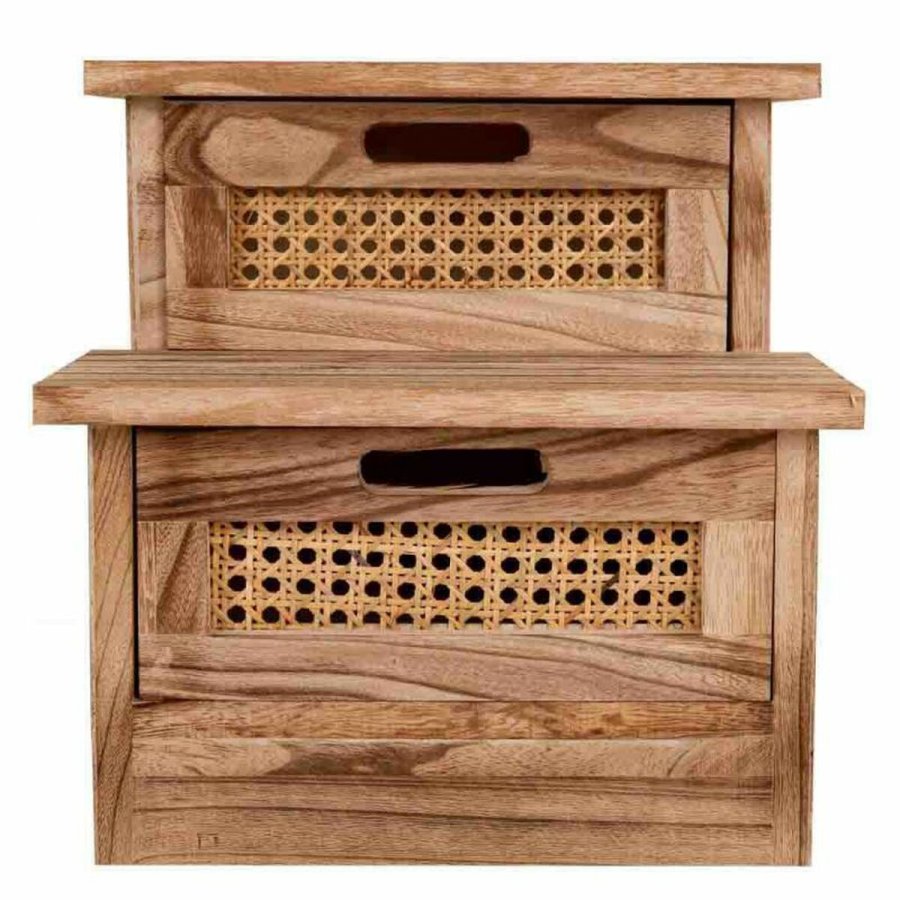 Stol Alexandra House Living Paulonia tr 34 x 34 x 34 cm Trappe #6