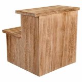 Stol Alexandra House Living Paulonia tr 34 x 34 x 34 cm Trappe #16