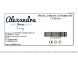 Natbord Alexandra House Living Hvid Fldefarvet 26 x 60 x 31 cm #31