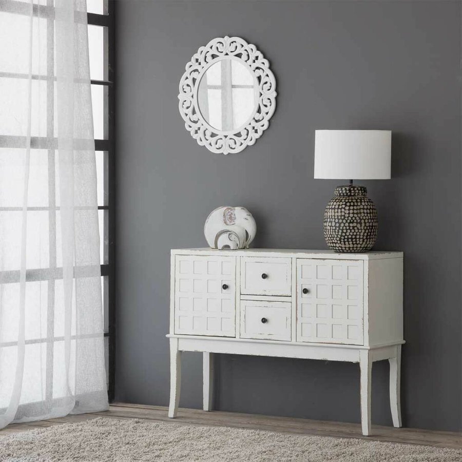 Vgspejl Alexandra House Living Hvid Fldefarvet 2 x 60 x 60 cm Cirkler #6