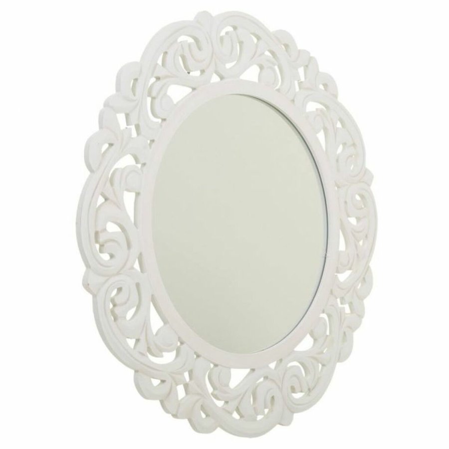 Vgspejl Alexandra House Living Hvid Fldefarvet 2 x 60 x 60 cm Cirkler #11