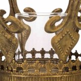 Lyseholder Alexandra House Living Gylden Glas Jern 26 x 33 x 26 cm #4