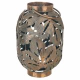 Lyseholder Alexandra House Living Gylden Glas Jern 24 x 37 x 24 cm #1