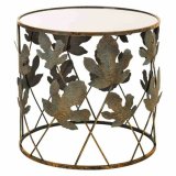 St med 2 borde Alexandra House Living Gylden Glas Jern 60 x 56 x 60 cm #3