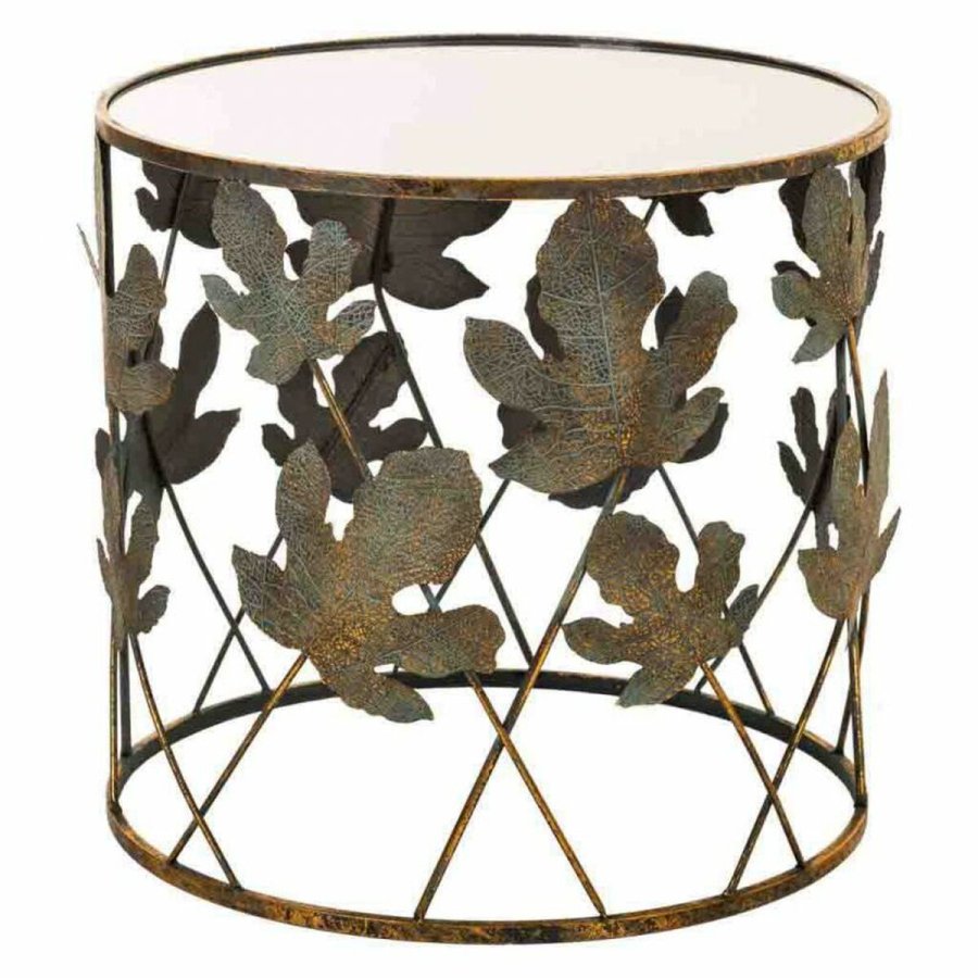 St med 2 borde Alexandra House Living Gylden Glas Jern 60 x 56 x 60 cm #3