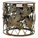 St med 2 borde Alexandra House Living Gylden Glas Jern 60 x 56 x 60 cm #4