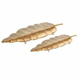 Borddekoration Alexandra House Living Gylden Jern 92 x 6 x 26 cm Ark 2 Dele #1