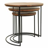 St med 3 borde Alexandra House Living Natur Jern Mangotr 53 x 54 x 53 cm #3