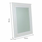 Vgspejl Alexandra House Living Hvid 3 x 90 x 70 cm Rektangulr #26