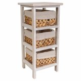 Natbord Alexandra House Living Hvid 25 x 57 x 25 cm #1