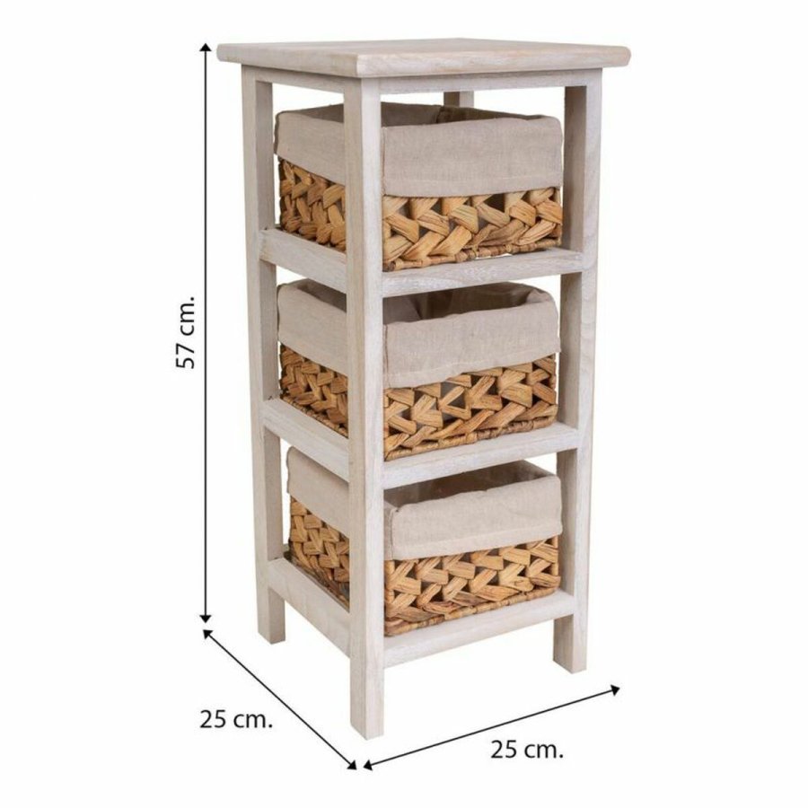 Natbord Alexandra House Living Hvid 25 x 57 x 25 cm #31