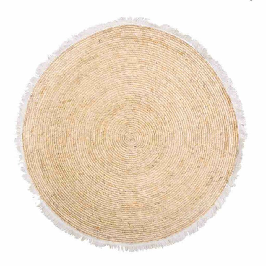 Tppe Alexandra House Living Hvid Natur 100 x 100 cm Cirkulr #1