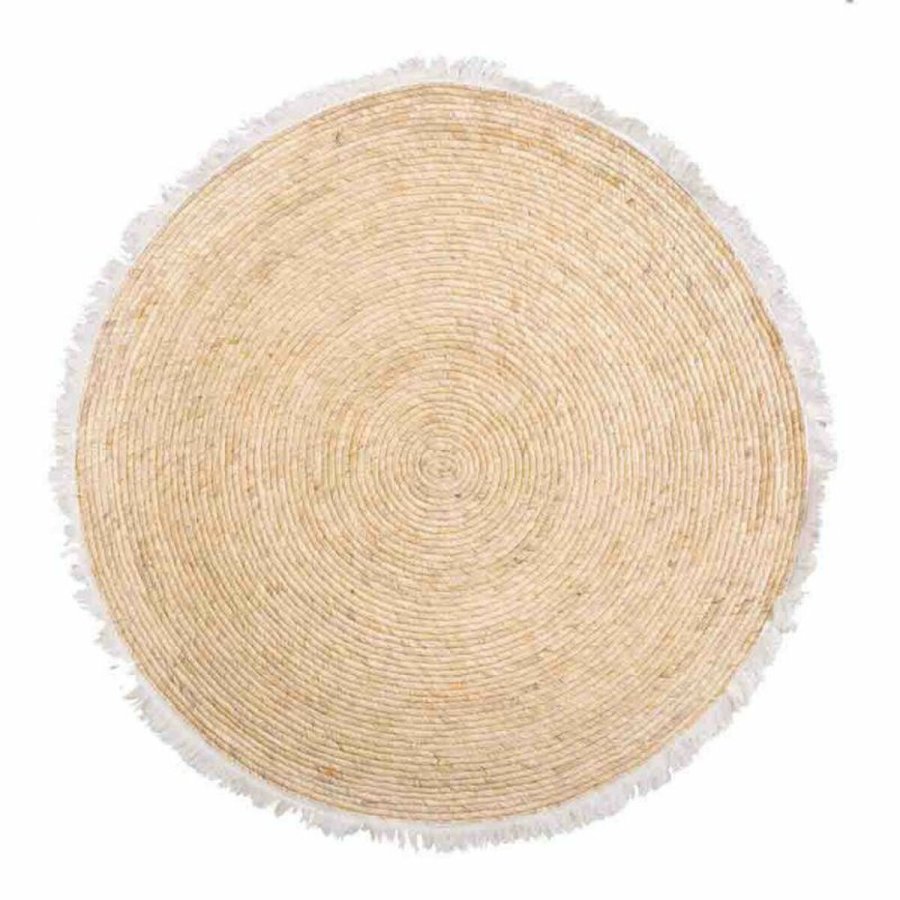 Tppe Alexandra House Living Hvid Natur 100 x 100 cm Cirkulr #26