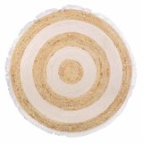 Tppe Alexandra House Living Hvid Natur 100 x 100 cm Cirkulr #1