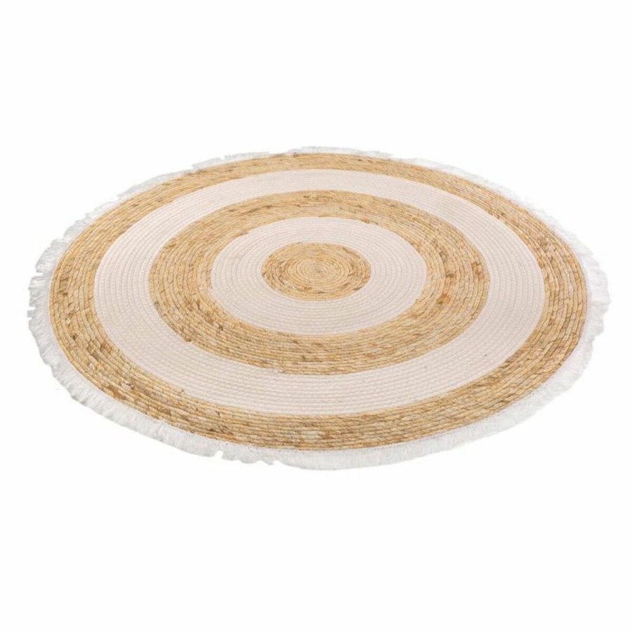 Tppe Alexandra House Living Hvid Natur 100 x 100 cm Cirkulr #11