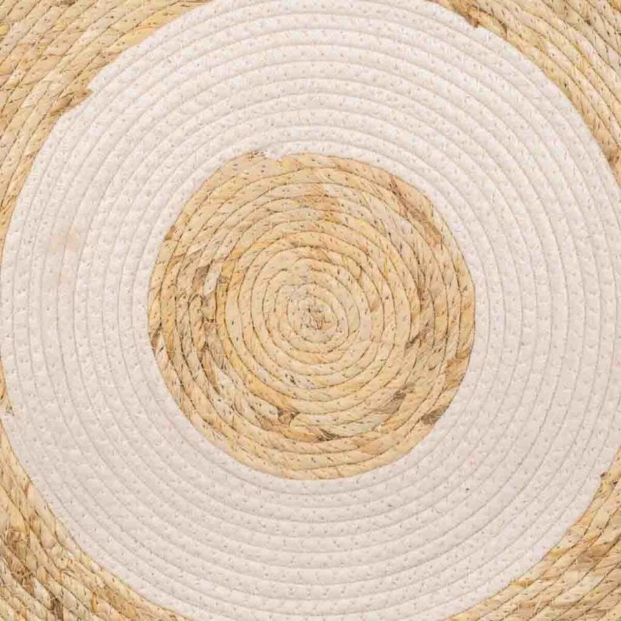 Tppe Alexandra House Living Hvid Natur 100 x 100 cm Cirkulr #16