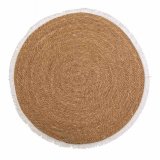 Tppe Alexandra House Living Hvid Natur 100 x 100 cm Cirkulr #1