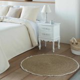 Tppe Alexandra House Living Hvid Natur 100 x 100 cm Cirkulr #11