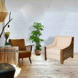 Lnestol Alexandra House Living Beige 80 x 80 x 72 cm Betrk #3